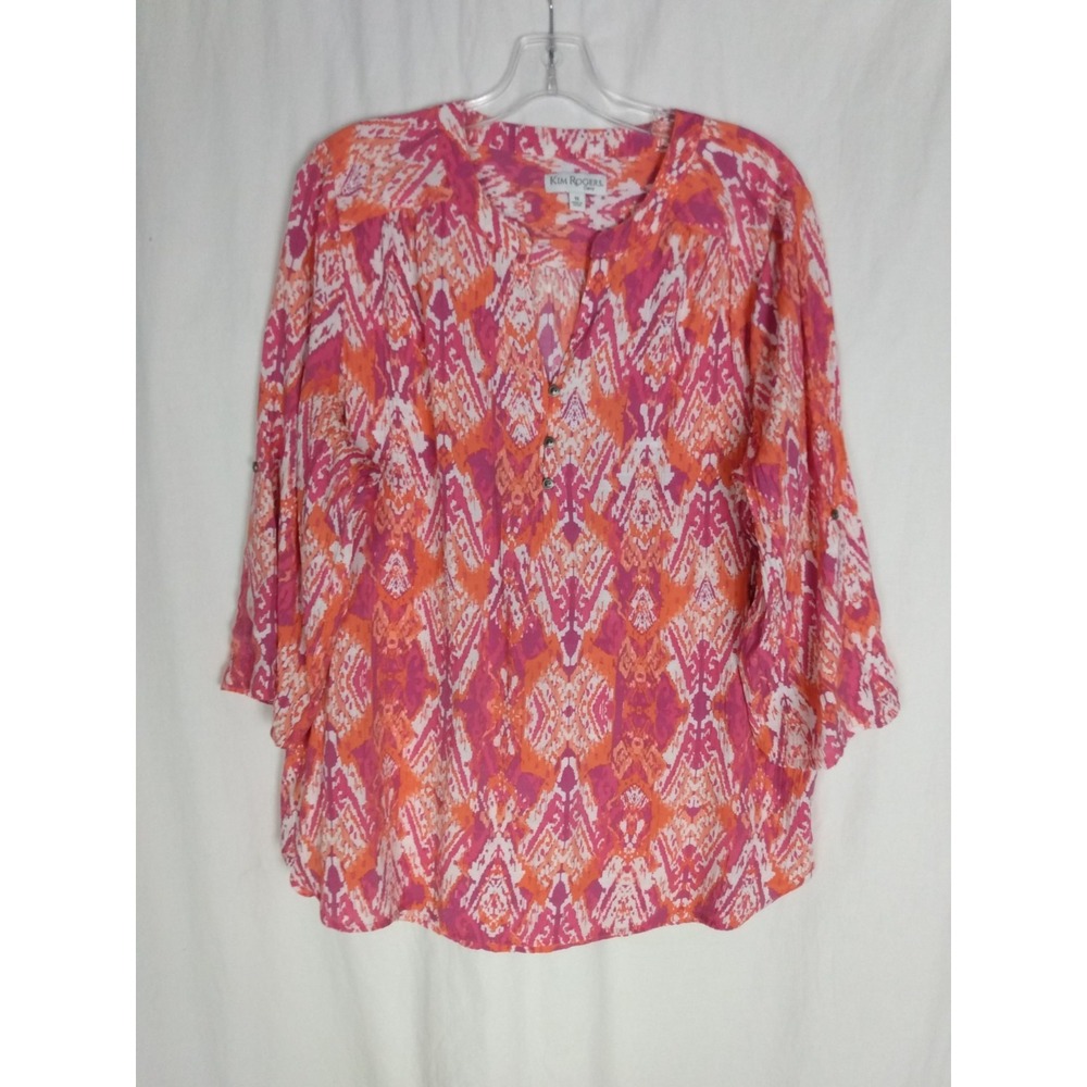 Kim Roger Shirt Women's Size 1X Tunic Curvy